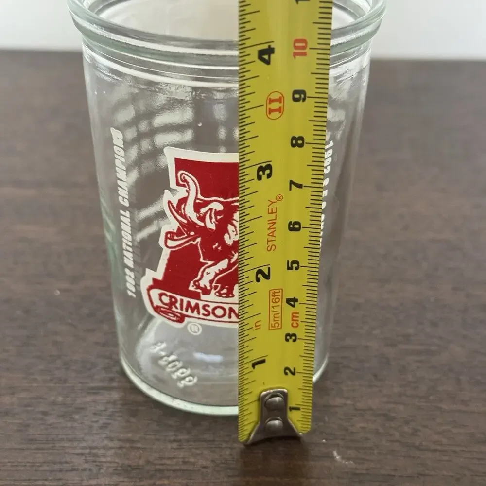 Alabama Crimson Tide Football 1992 Juice Glass National Champ SEC Roll Tide VTG